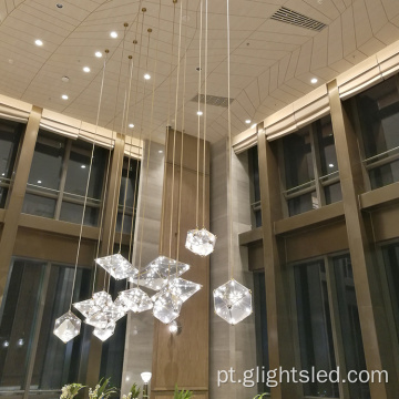 Cristal de vidro barato Modern Indoor Decoration Chandelier Pingente Light